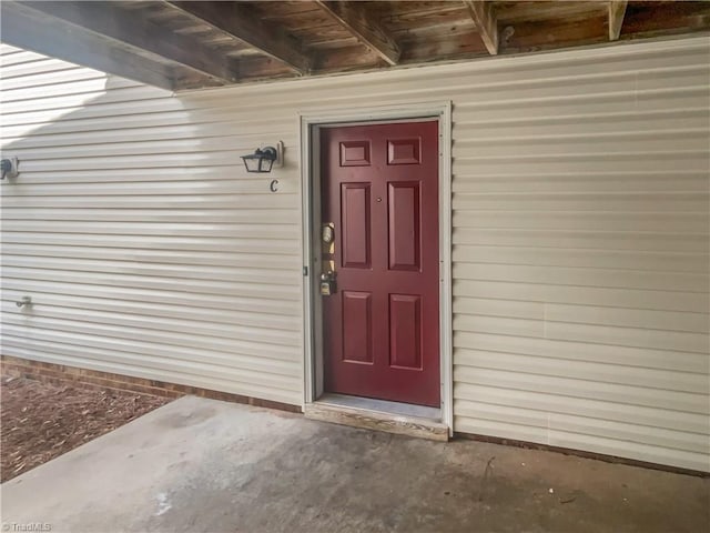 view of doorway to property