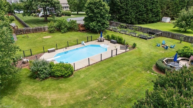 168 Redmeadow Dr, Advance, NC 27006 - view of pool featuring a fenced backyard and a diving board