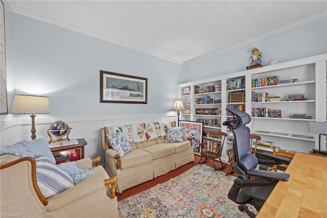 168 Redmeadow Dr, Advance, NC 27006 - office space featuring crown molding and wood finished floors