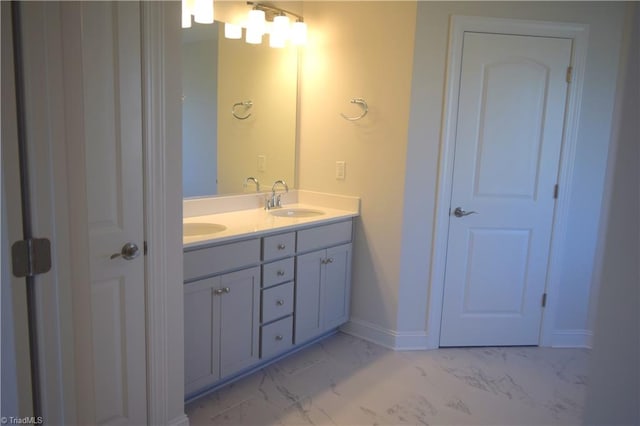 bathroom featuring vanity