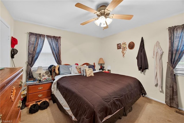 214 Stokes Forest Dr, King, NC 27021 - bedroom with carpet and ceiling fan