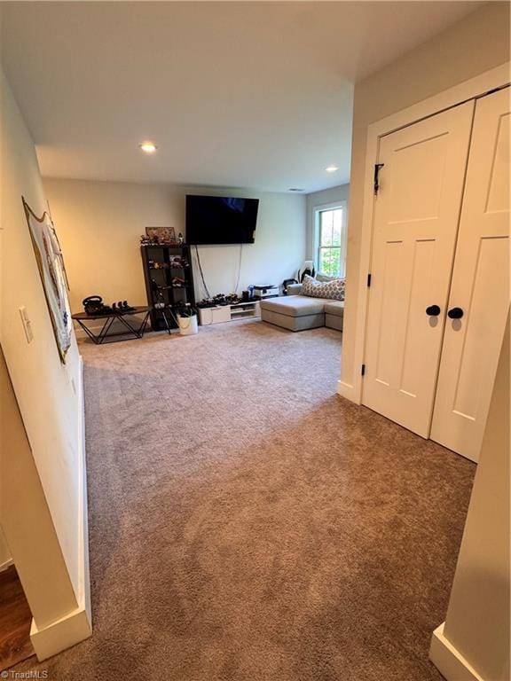 3064 Wesley Farm Ln, Sophia, NC 27350 - interior space featuring carpet flooring and recessed lighting