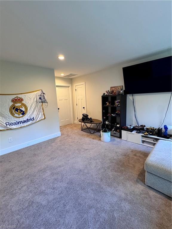 3064 Wesley Farm Ln, Sophia, NC 27350 - living area with carpet flooring, baseboards, and recessed lighting