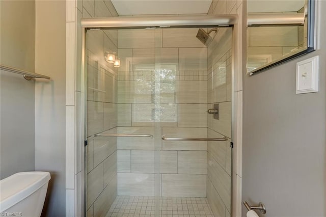 1274 Candlewood Dr, Elon, NC 27244 - bathroom with toilet and a stall shower