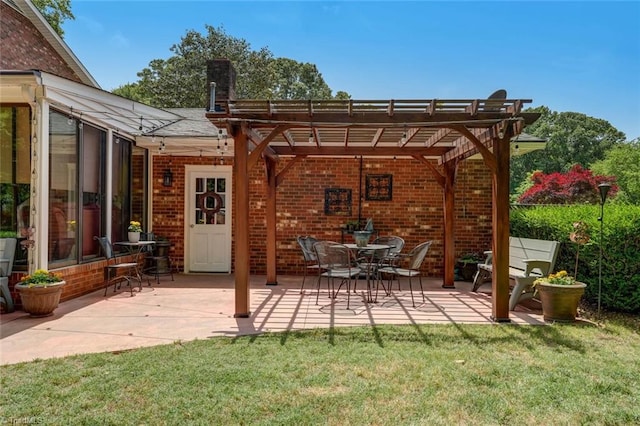 1274 Candlewood Dr, Elon, NC 27244 - view of patio / terrace featuring a pergola