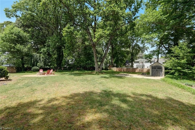 1274 Candlewood Dr, Elon, NC 27244 - view of yard featuring a storage shed and an outbuilding