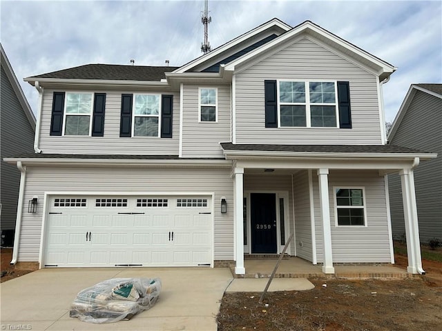 craftsman-style home featuring a garage