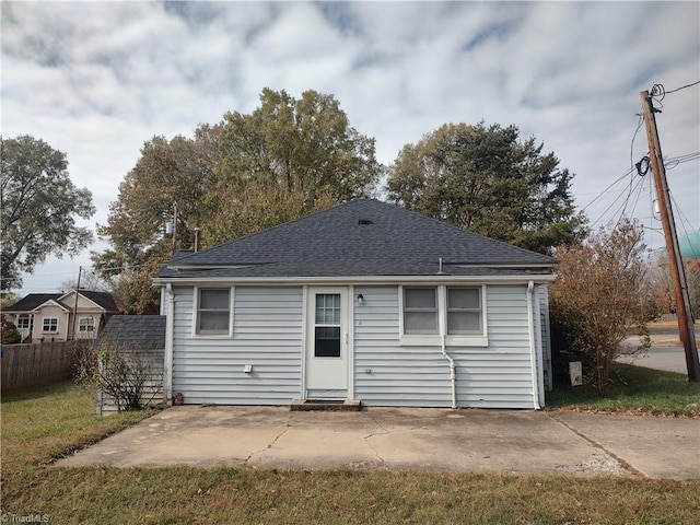 rear view of house featuring a patio