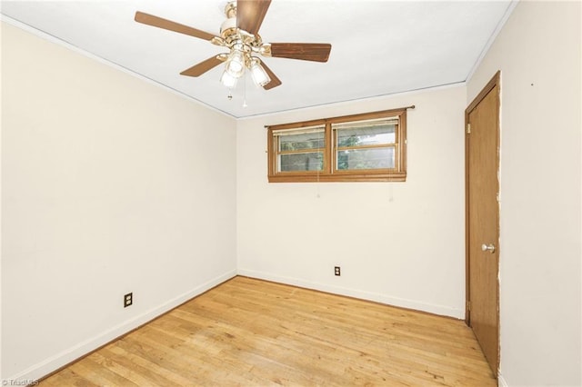 1788 Joshie Dr, Winston-Salem, NC 27103 - unfurnished room with baseboards, light wood-type flooring, ornamental molding, and a ceiling fan