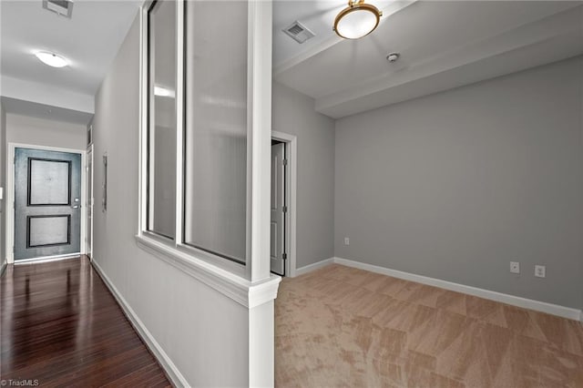 hall featuring hardwood / wood-style flooring