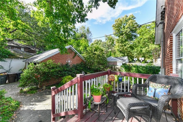 view of wooden deck