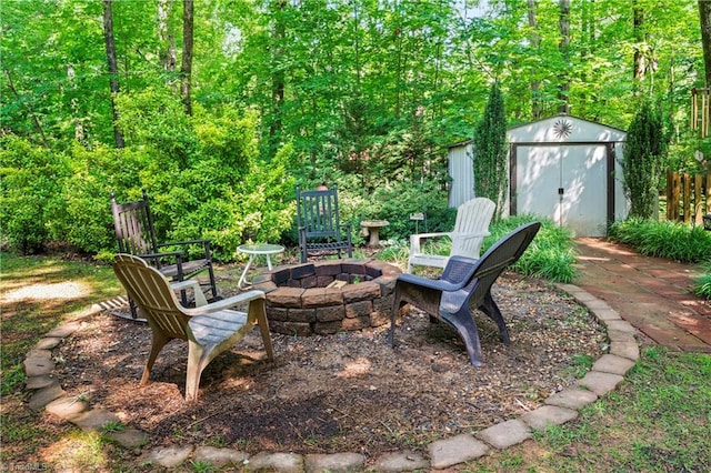 1044 Riverwood Rd, Lexington, NC 27292 - view of patio / terrace with a fire pit