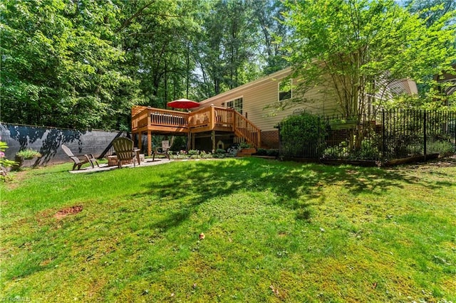 1044 Riverwood Rd, Lexington, NC 27292 - view of yard featuring a wooden deck