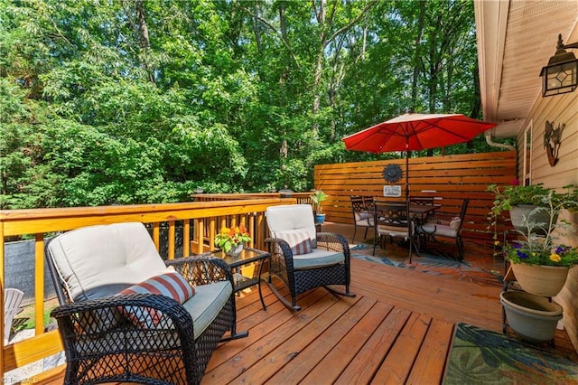 1044 Riverwood Rd, Lexington, NC 27292 - wooden deck featuring outdoor dining space