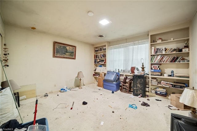 1204 Hobbs Rd, Greensboro, NC 27410 - home office featuring unfinished concrete flooring