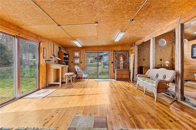 unfurnished room with light hardwood / wood-style floors