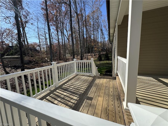 view of wooden deck