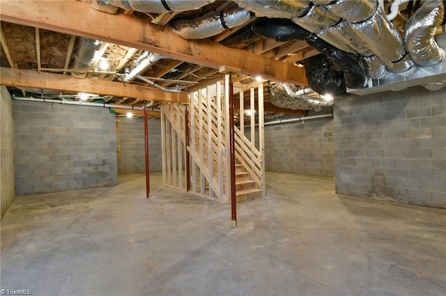 view of basement