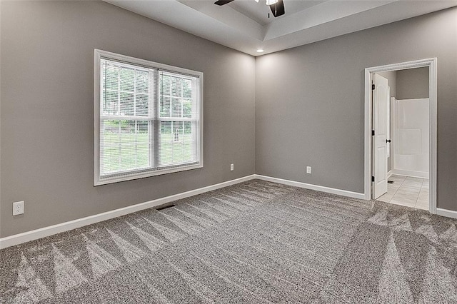 307 Lick Creek Church Rd, Denton, NC 27239 - carpeted spare room featuring a ceiling fan and baseboards