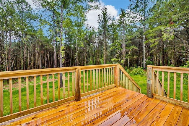 307 Lick Creek Church Rd, Denton, NC 27239 - wooden terrace with a yard