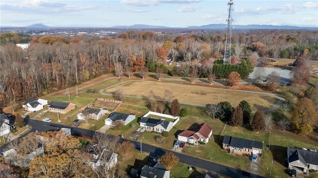 aerial view with a mountain view