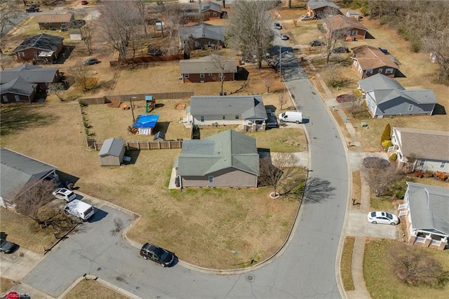 drone / aerial view with a residential view