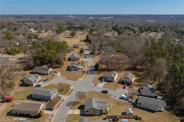 aerial view with a residential view