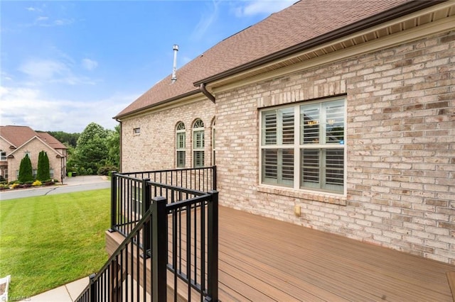 142 Covington Pl, Lewisville, NC 27023 - deck featuring a yard