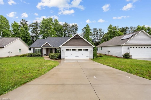 111 Brooke Ridge Dr, Thomasville, NC 27360 - craftsman-style house with a front lawn, concrete driveway, and a garage