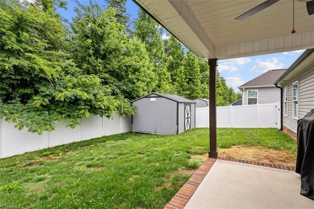 111 Brooke Ridge Dr, Thomasville, NC 27360 - view of yard with ceiling fan and a patio area