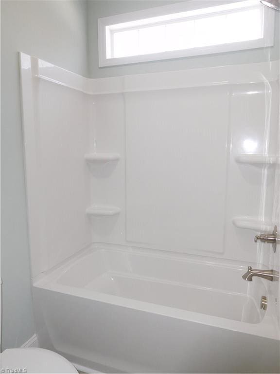 4391 Old Town Dr, Winston-Salem, NC 27106 - full bathroom featuring toilet and shower / bathing tub combination