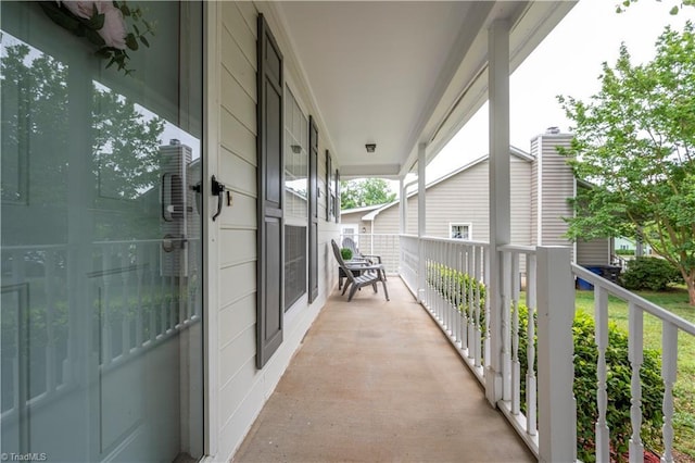 balcony with a porch