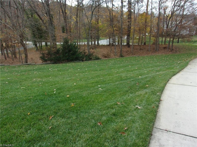 view of yard featuring a water view