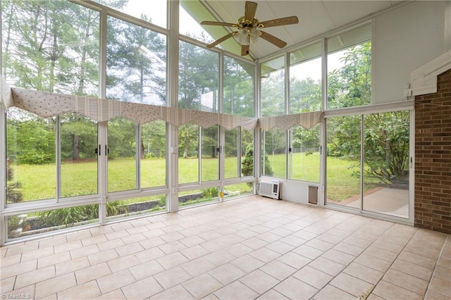 7060 Orchard Path Dr, Clemmons, NC 27012 - unfurnished sunroom with a ceiling fan and healthy amount of natural light