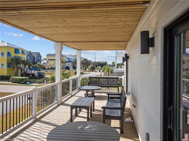 view of wooden terrace