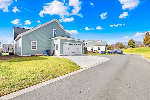 view of front of home with a front yard