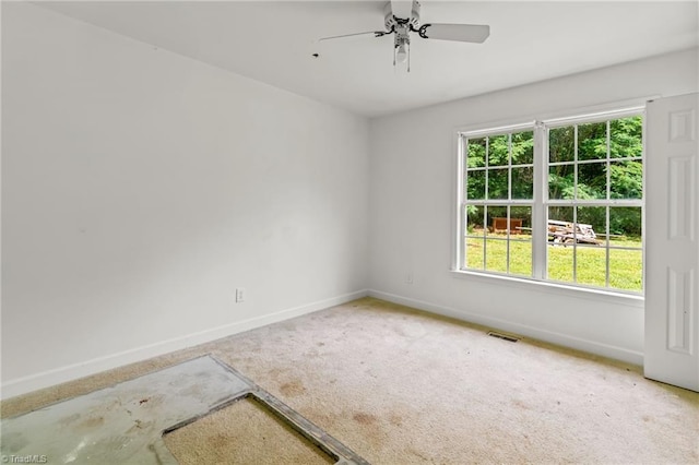 4812 Country Meadows Dr, Julian, NC 27283 - carpeted empty room with baseboards and ceiling fan