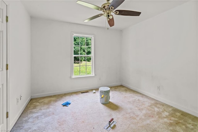 4812 Country Meadows Dr, Julian, NC 27283 - empty room with carpet floors, a ceiling fan, and baseboards