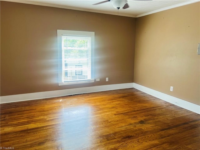 322 E Independence Blvd, Mount Airy, NC 27030 - spare room featuring a ceiling fan, crown molding, and wood finished floors