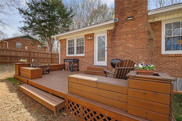 wooden deck with fence