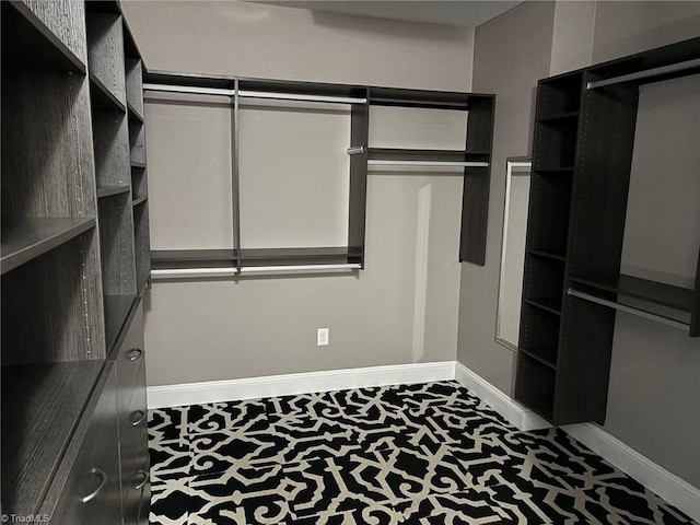 view of walk in closet