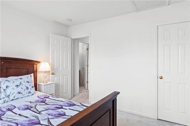 3207 Stavanger Ct, Winston-Salem, NC 27127 - bedroom with light carpet and attic access