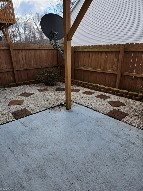 view of patio / terrace with a fenced backyard