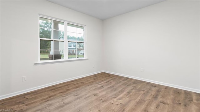 empty room featuring wood-type flooring