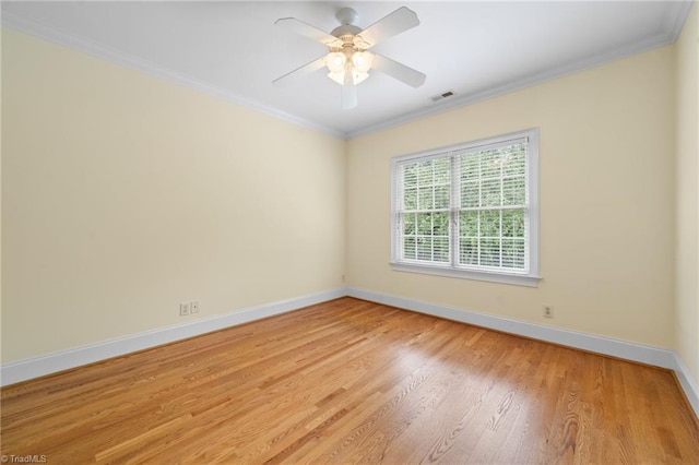 1010 Mill Pointe Way, Elon, NC 27244 - empty room featuring light wood-style floors, crown molding, and ceiling fan
