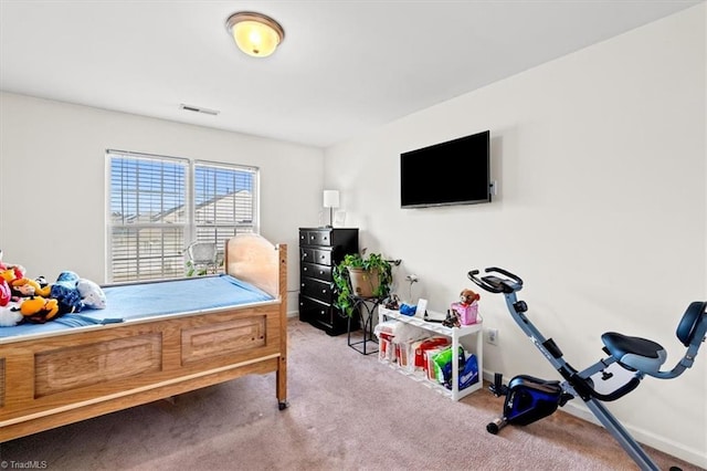 view of carpeted bedroom