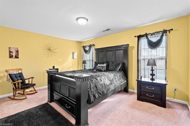 bedroom with carpet floors