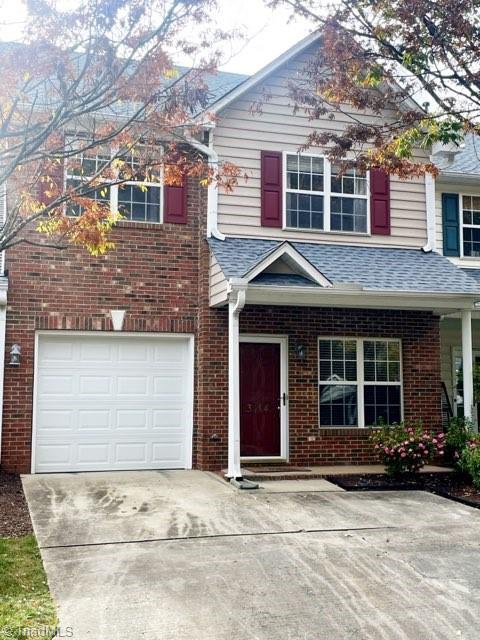 front of property featuring a garage