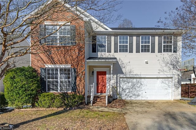 view of front of home featuring a garage