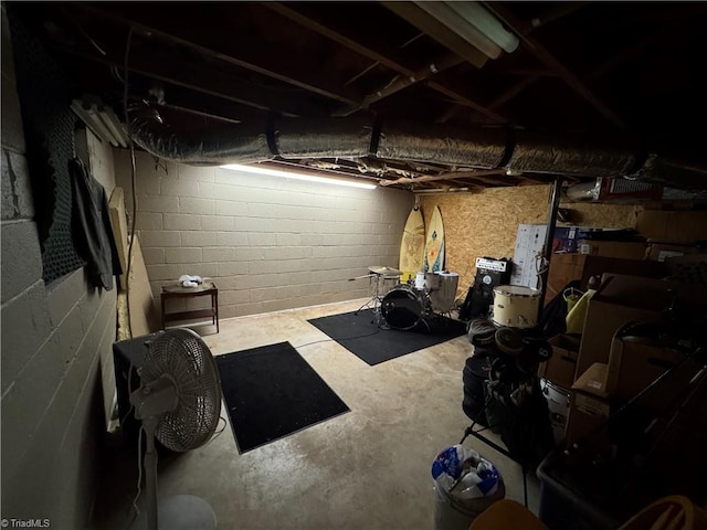 view of basement